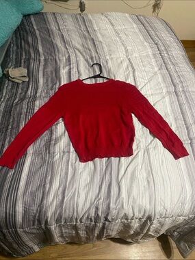 Cat & Jack Red Crewneck Knit Sweater